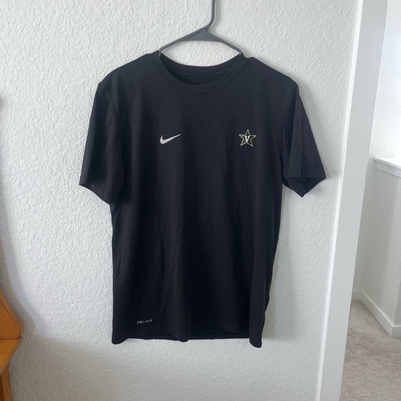 Nike Dri Fit Black Short Sleeve Men's Tee with Vandy Logo - Picture 1 of 5
